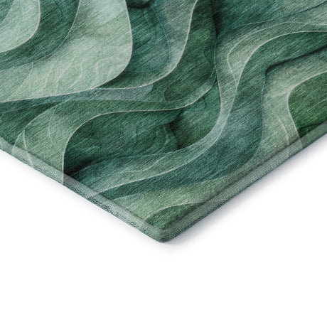 Dalyn Pacifica PA4 Teal Rug corner detail