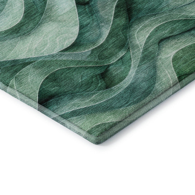Dalyn Pacifica PA4 Teal Rug corner detail