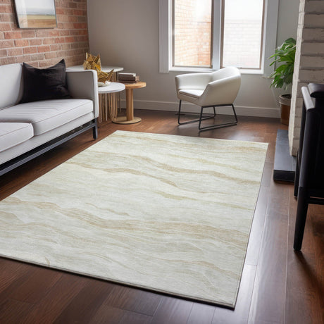 Dalyn Pacifica PA6 Beige Rug shown in a room