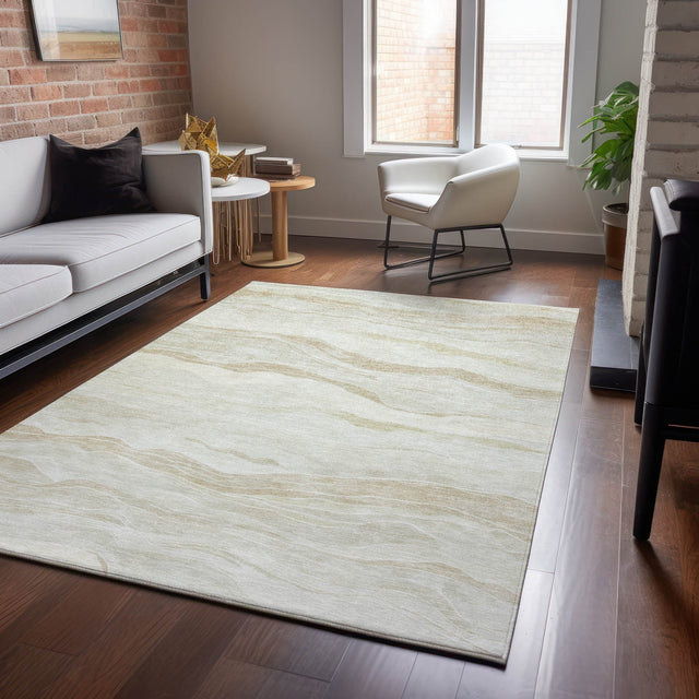 Dalyn Pacifica PA6 Beige Rug shown in a room