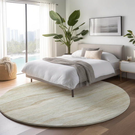 Dalyn Pacifica PA6 Beige Rug shown in a room