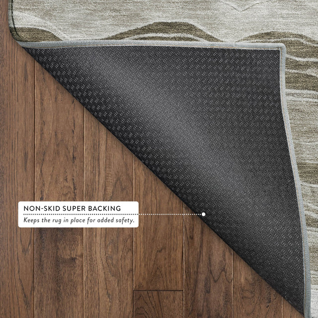 Dalyn Pacifica PA6 Brown Rug backing detail