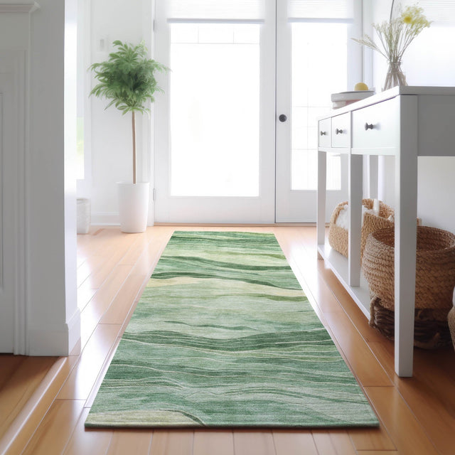 Dalyn Pacifica PA6 Green Rug shown in a room