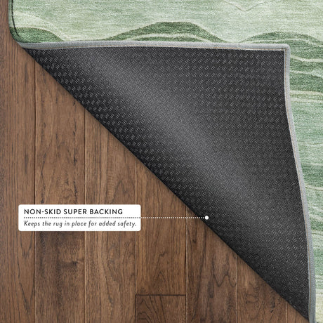 Dalyn Pacifica PA6 Green Rug backing detail