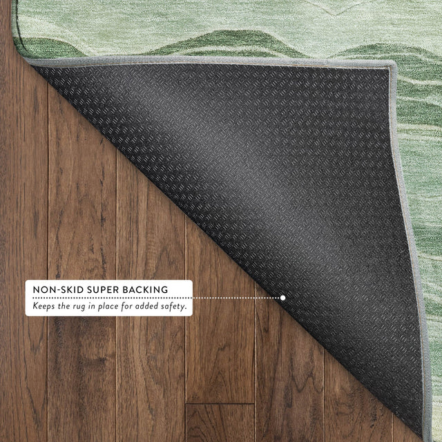 Dalyn Pacifica PA6 Green Rug backing detail