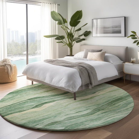 Dalyn Pacifica PA6 Green Rug shown in a room