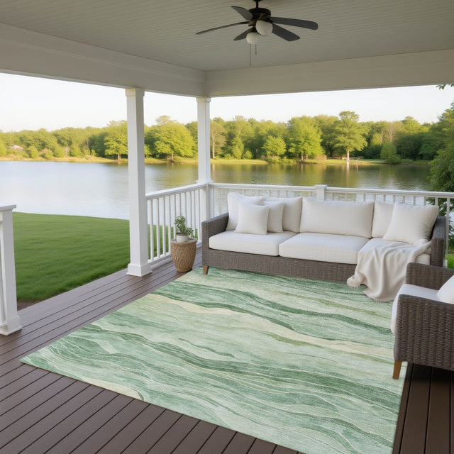 Dalyn Pacifica PA6 Green Rug outdoor lifestyle image