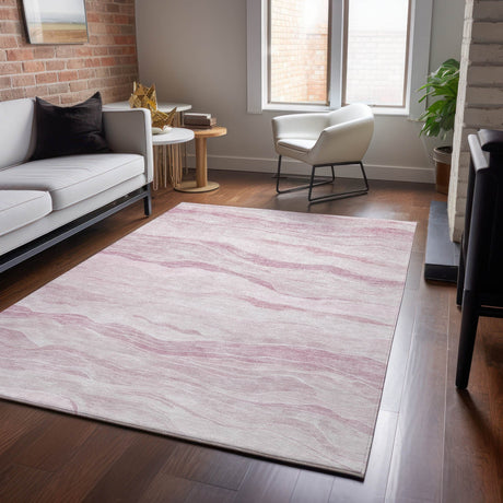 Dalyn Pacifica PA6 Pink Rug shown in a room