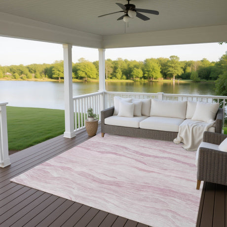 Dalyn Pacifica PA6 Pink Rug outdoor lifestyle image