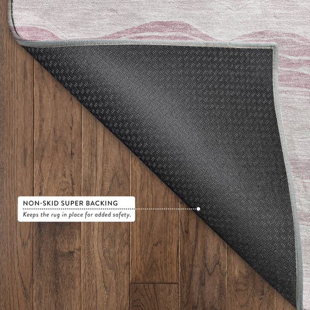 Dalyn Pacifica PA6 Pink Rug backing detail