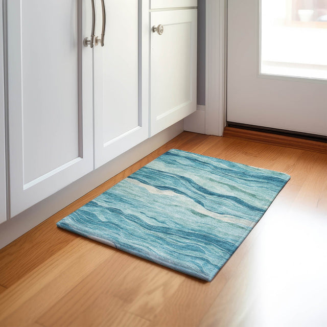 Dalyn Pacifica PA6 Turquoise Rug shown in a room
