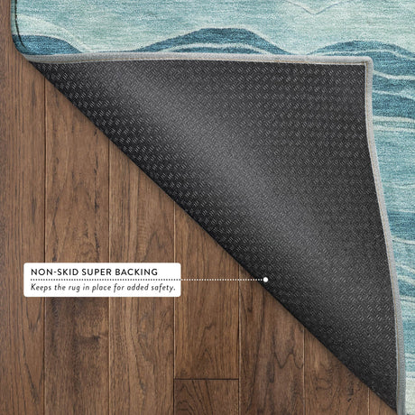 Dalyn Pacifica PA6 Turquoise Rug backing detail