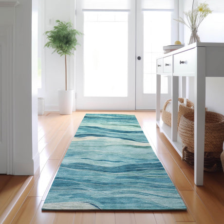 Dalyn Pacifica PA6 Turquoise Rug shown in a room