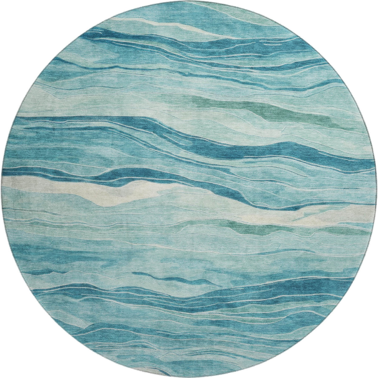 Dalyn Pacifica PA6 Turquoise Rug round rug
