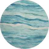 Dalyn Pacifica PA6 Turquoise Rug round rug
