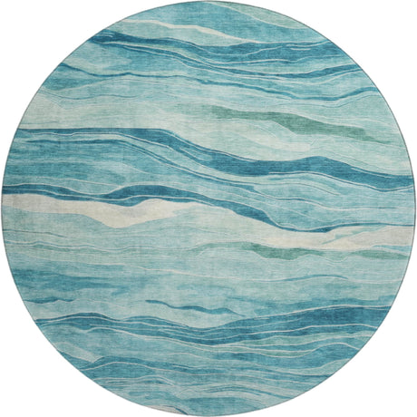 Dalyn Pacifica PA6 Turquoise Rug round rug