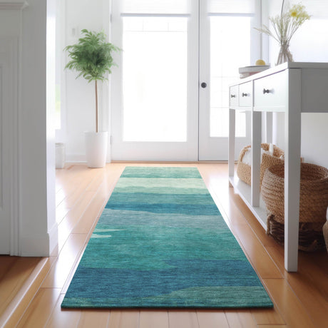Dalyn Pacifica PA9 Turquoise Rug shown in a room