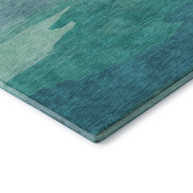 Dalyn Pacifica PA9 Turquoise Rug corner detail