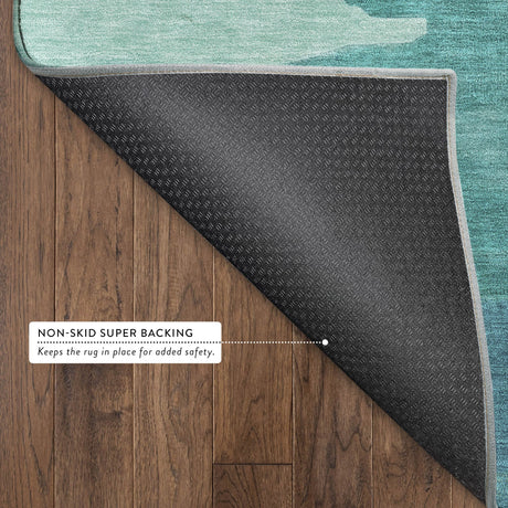 Dalyn Pacifica PA9 Turquoise Rug backing detail