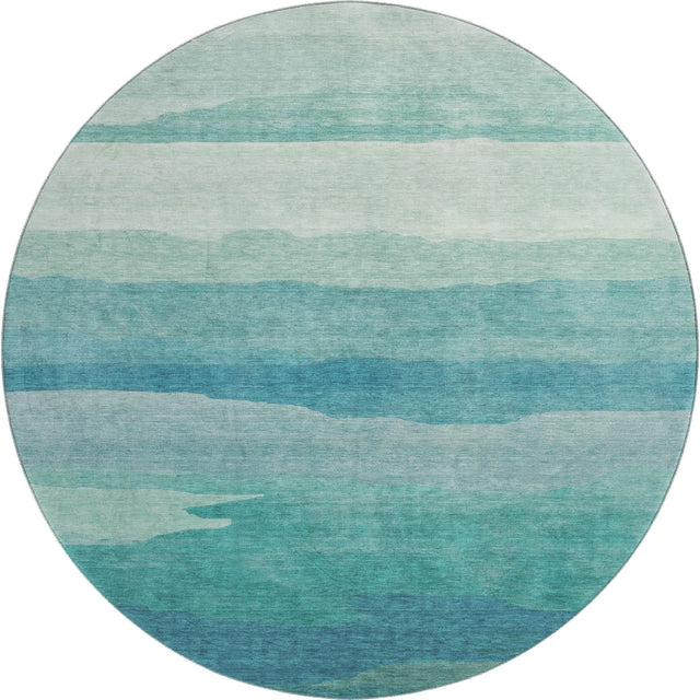Dalyn Pacifica PA9 Turquoise Rug round rug