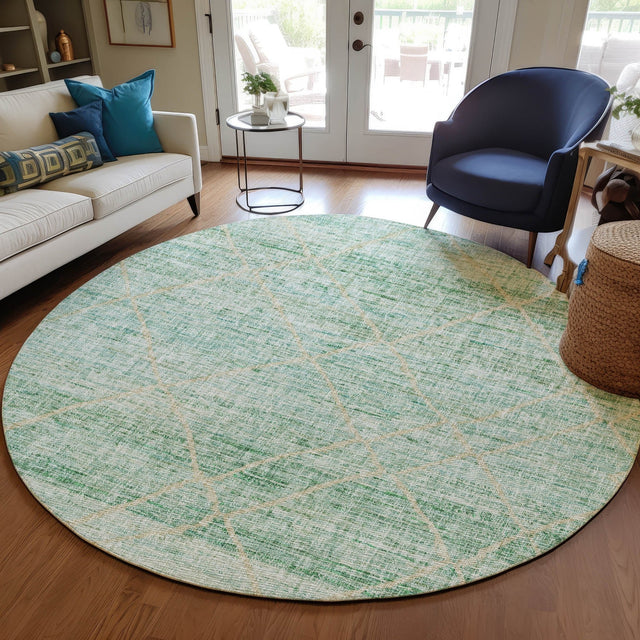 Dalyn Portico PO1 Aloe Rug shown in a room