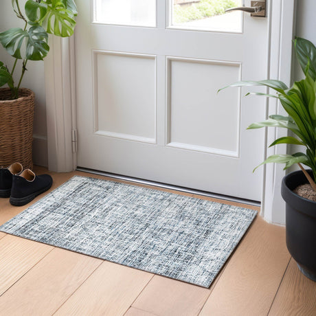 Dalyn Portico PO1 Blue Rug shown in a room