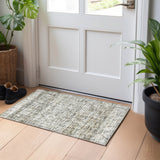 Dalyn Portico PO1 Pewter Rug shown in a room