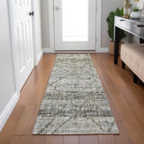 Dalyn Portico PO1 Pewter Rug shown in a room