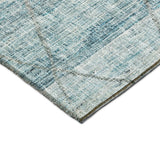 Dalyn Portico PO1 Teal Rug corner detail