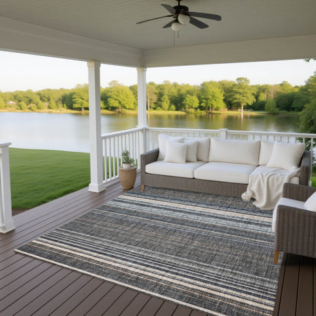 Dalyn Portico PO2 Chocolate Rug outdoor lifestyle image