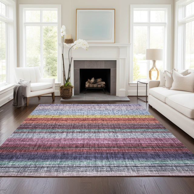 Dalyn Portico PO2 Lavender Rug shown in a room