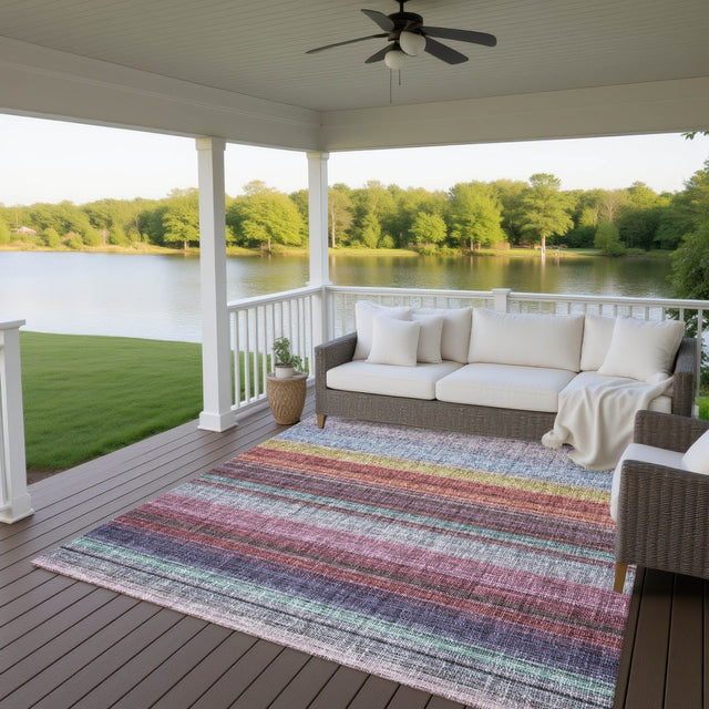Dalyn Portico PO2 Lavender Rug outdoor lifestyle image