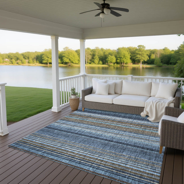 Dalyn Portico PO2 Navy Rug outdoor lifestyle image
