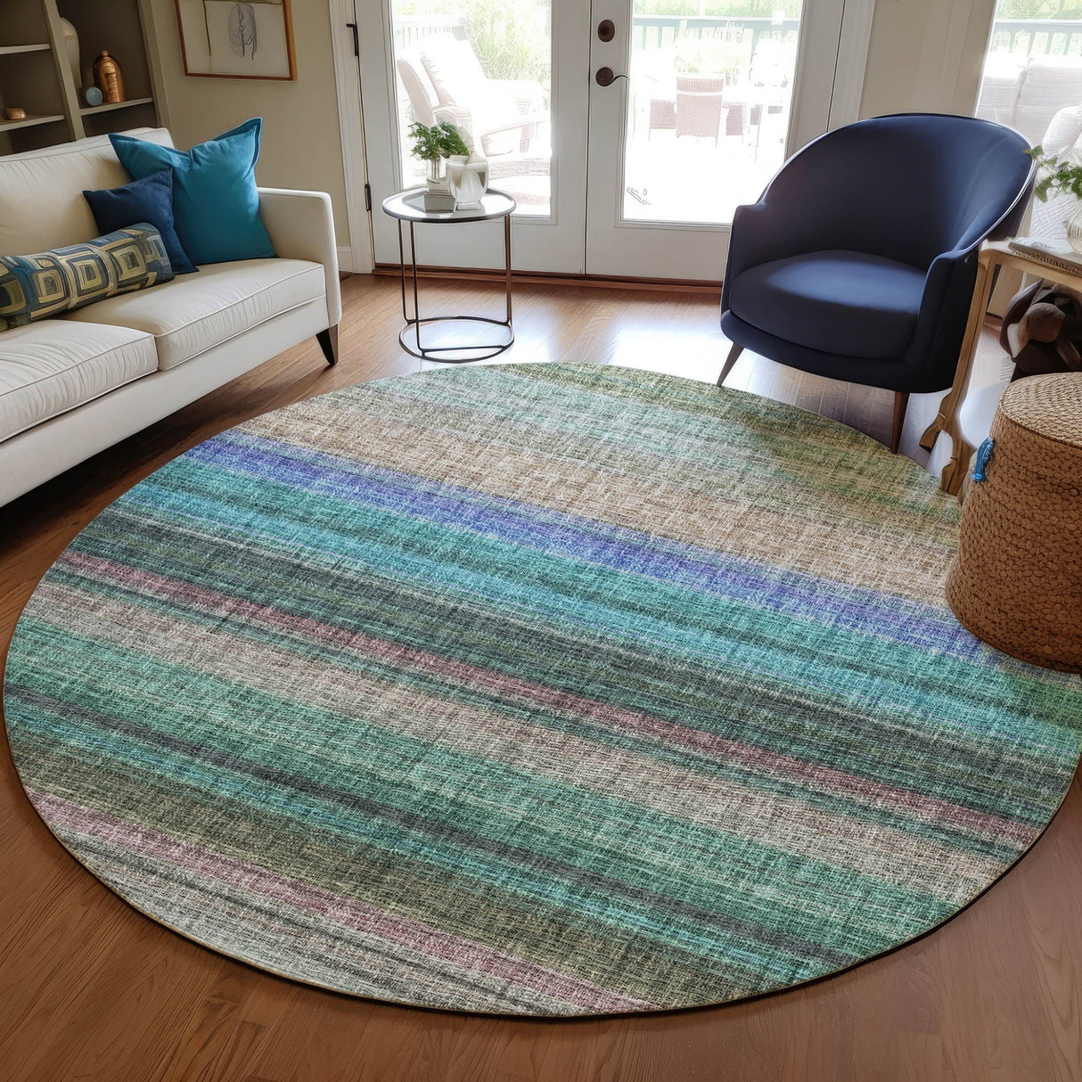 Dalyn Portico PO2 Sage Rug shown in a room