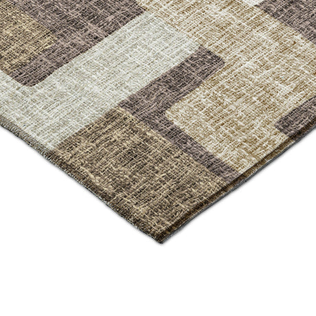 Dalyn Portico PO3 Brown Rug corner detail