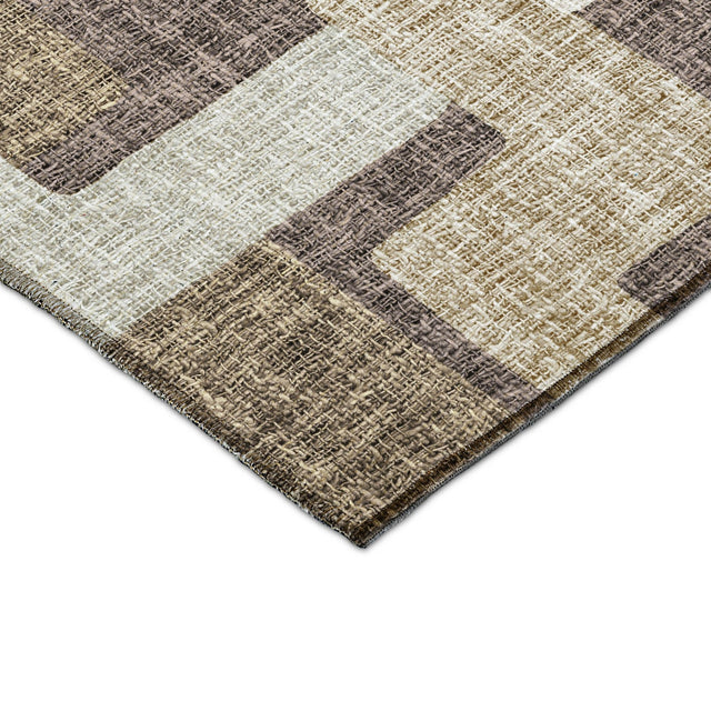 Dalyn Portico PO3 Brown Rug corner detail