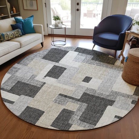 Dalyn Portico PO3 Gray Rug shown in a room