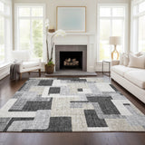 Dalyn Portico PO3 Gray Rug shown in a room