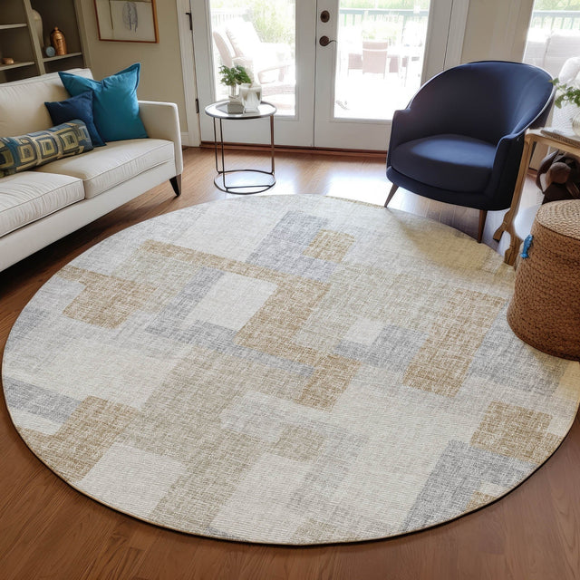 Dalyn Portico PO3 Ivory Rug shown in a room