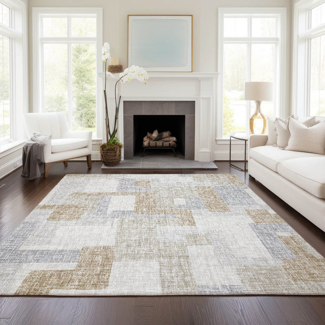 Dalyn Portico PO3 Ivory Rug shown in a room