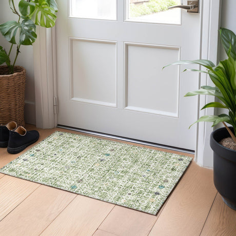 Dalyn Portico PO4 Aloe Rug shown in a room