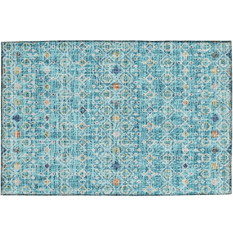 Dalyn Portico PO4 Teal Rug rectangular rug