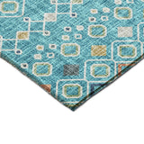 Dalyn Portico PO4 Teal Rug corner detail