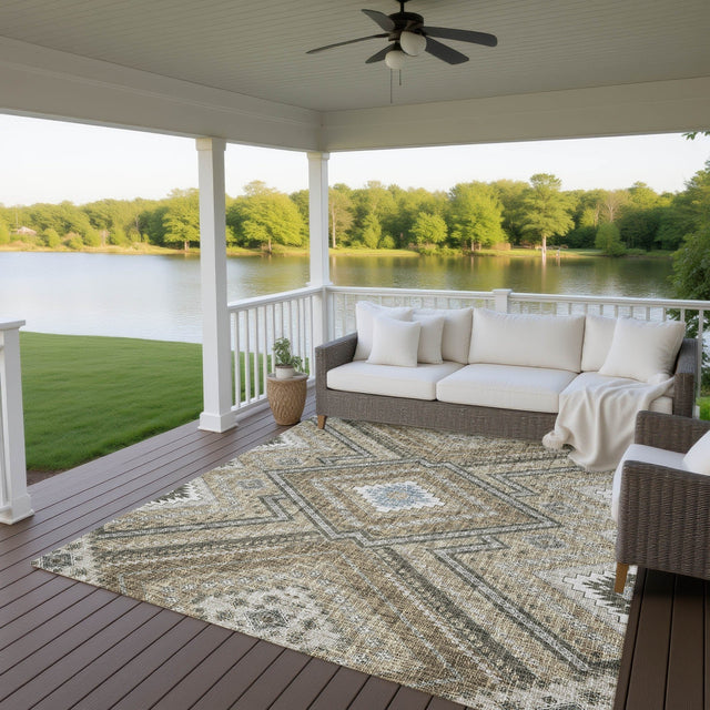 Dalyn Portico PO5 Beige Rug outdoor lifestyle image