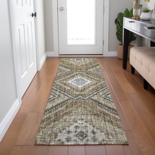 Dalyn Portico PO5 Beige Rug shown in a room