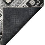 Dalyn Portico PO5 Black Rug backing detail