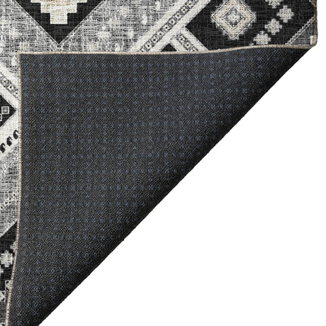 Dalyn Portico PO5 Black Rug backing detail