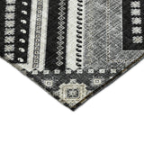 Dalyn Portico PO5 Black Rug corner detail
