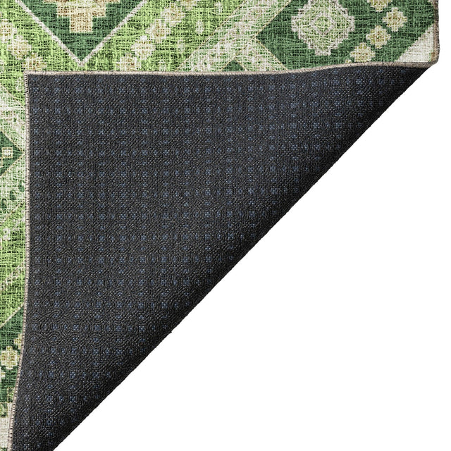Dalyn Portico PO5 Green Rug backing detail
