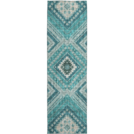 Dalyn Portico PO5 Teal Rug runner rug